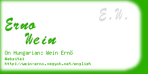 erno wein business card